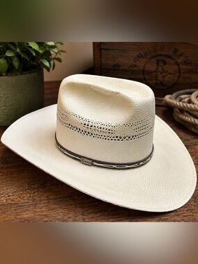 Atwood 50X Maverick Bangora Western Cowboy Hat | Ivory | Size 7 1/8